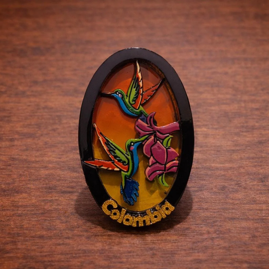 3D Colombian Refrigerator Magnet | Handmade Wood Fridge Decor Co025