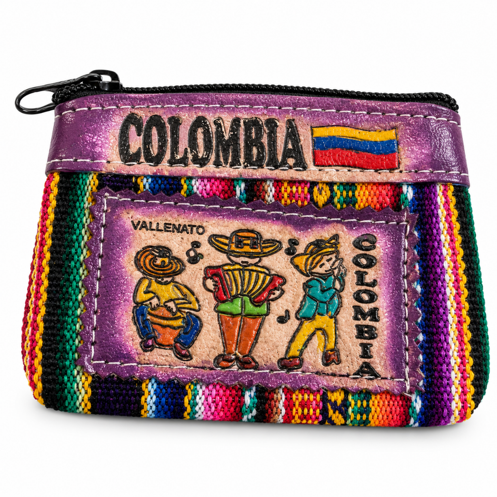 Colombian Vallenato woven coin purse souvenir wallet