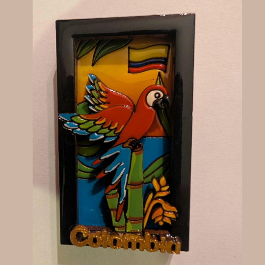Handmade 3D Colombian Fridge Magnet – Folk Art Kitchen Decor