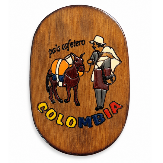 Coconut Shell Colombia Magnet – Handmade Natural Fridge Magnet