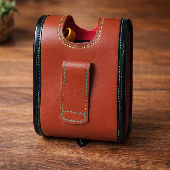 Leather Aguardiente Bottle Holder | Colombian Carriel Flask Case Belt Holster | Handmade Paisa Liquor Carrier Gift for Men
