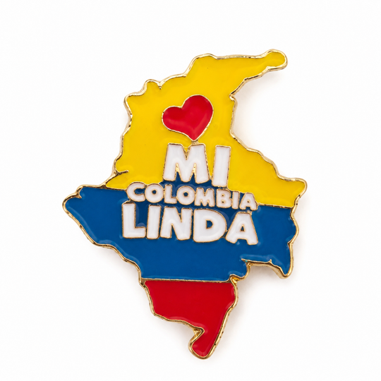 Colombia Enamel Pin | Mi Colombia Linda | Colombian Flag Souvenir | Lapel Pin Gift