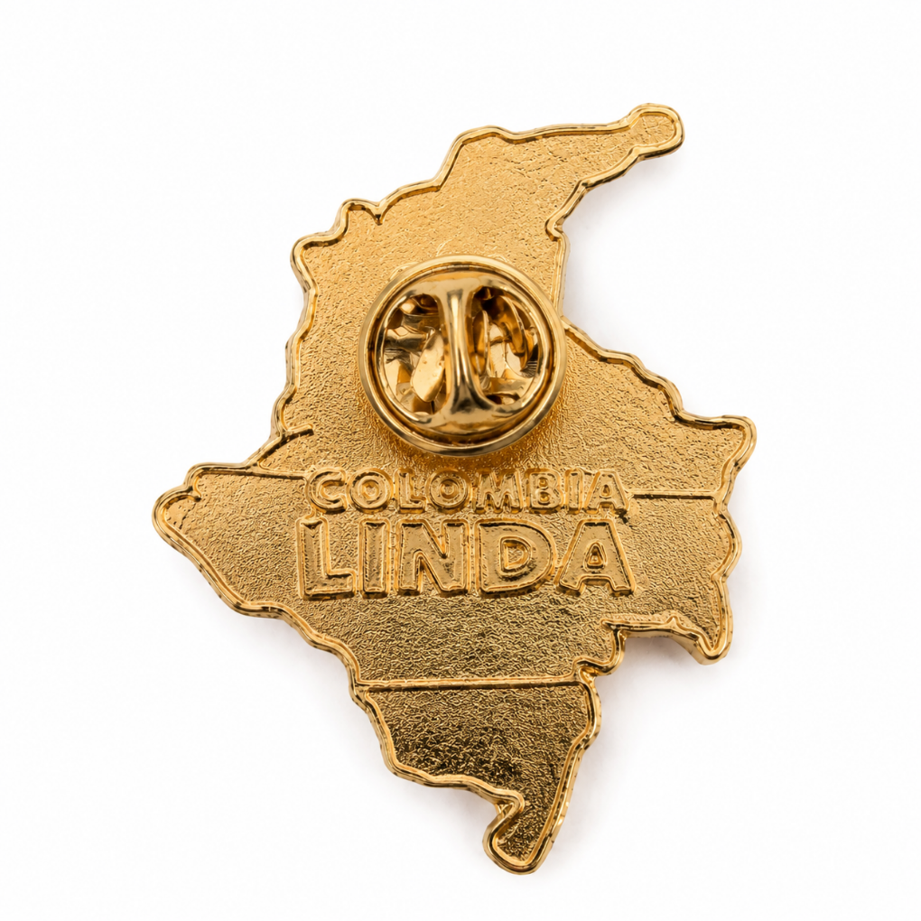 Colombia Enamel Pin | Mi Colombia Linda | Colombian Flag Souvenir | Lapel Pin Gift