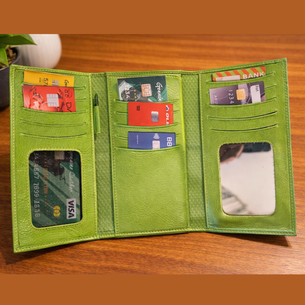 Handmade Leather Mola Wallet for Women