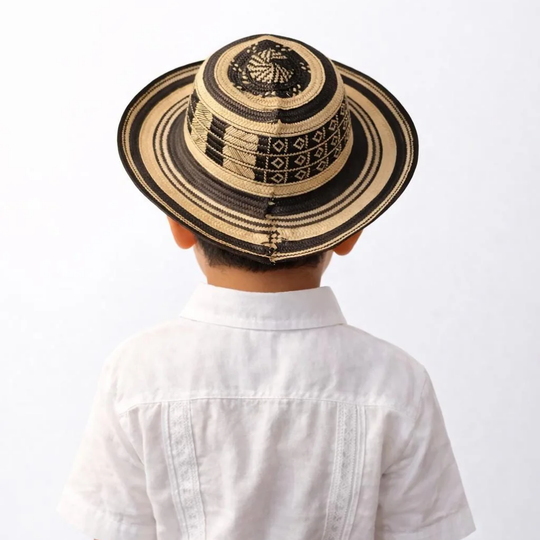 Colombian Sombrero Vueltiao for Kids – Handmade Traditional Hat for Boys &amp; Girls | Cultural Artisan Gift