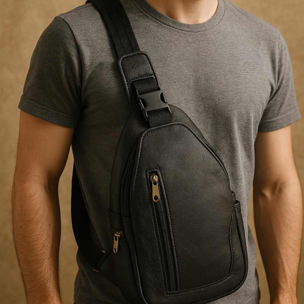 Handmade Leather Crossbody Bag – Vintage Men&