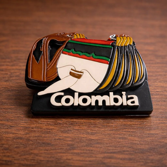 Colombia Hat &amp; Bag Magnet – MDF Fridge Magnet