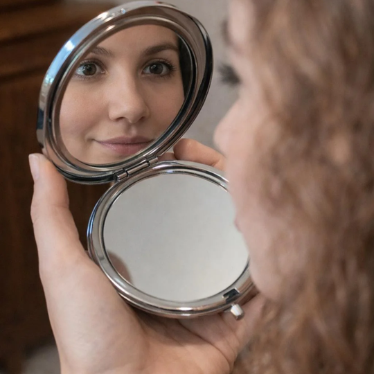 Handcrafted Colombian Makeup Mirror Chiva and Music Pocket Beauty Mirror