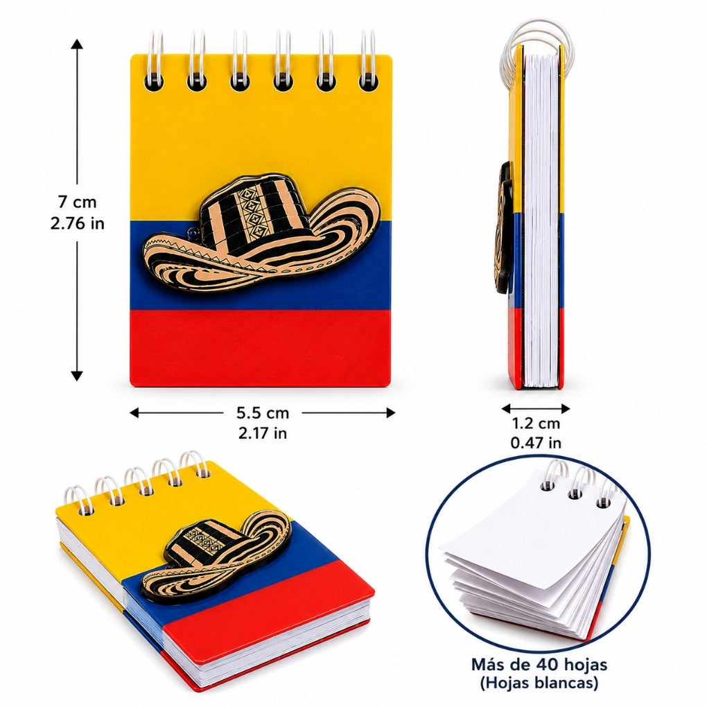 Handmade Colombian Magnetic Notepad Set – Chiva &amp; Sombrero Vueltiao Mini Pads