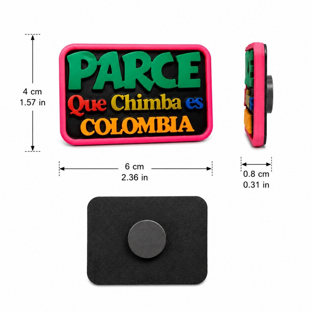 Handmade Colombian Slang Fridge Magnet – Parce &amp; Que Chimba Designs | Colorful MDF Souvenir