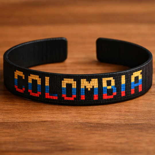 Colombia Bracelet | Colombian Flag Wristband | Soccer Fan Bracelet