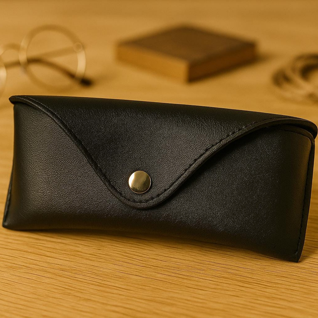 Handmade Leather Glasses Case – Protective Eyewear Pouch