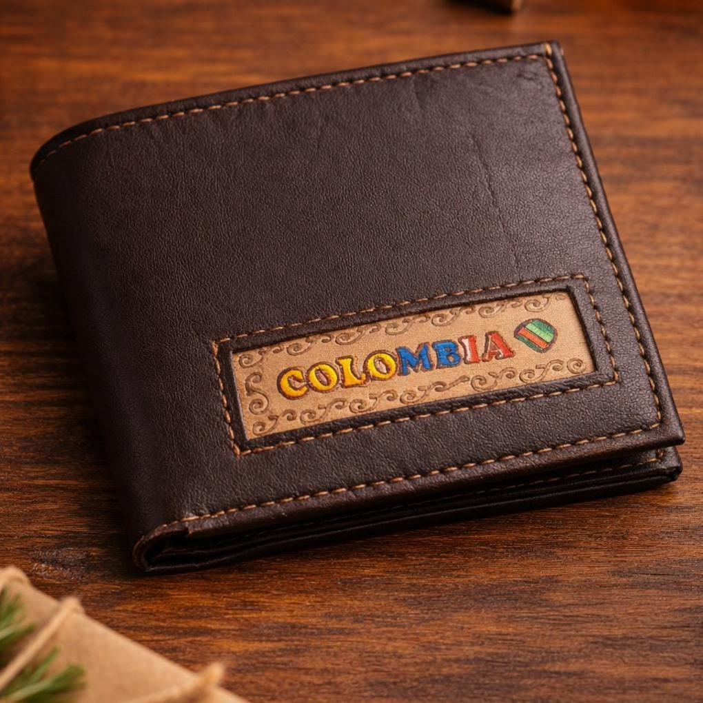 Colombian Leather Wallet for Men | Handmade Bifold | Unique Travel Souvenir | Artisan Gift for Him