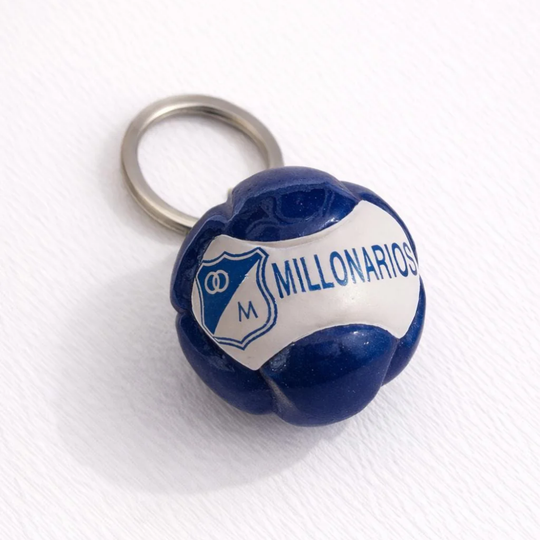 Millonarios Soccer Ball Keychain
