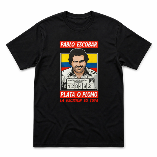 Pablo Escobar "Plata o Plomo" Graphic T-Shirt | Colombian Streetwear | Premium Unisex Tee