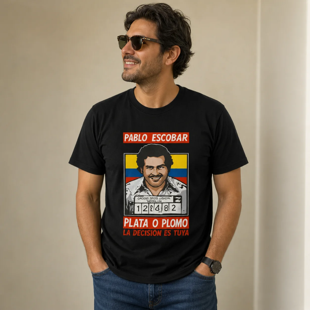 Pablo Escobar "Plata o Plomo" Graphic T-Shirt | Colombian Streetwear | Premium Unisex Tee