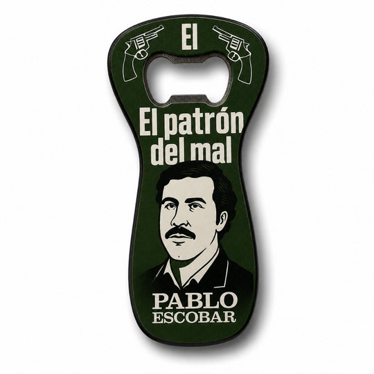 Handmade Pablo Escobar Art Bottle Opener – Colombian Bar Decor
