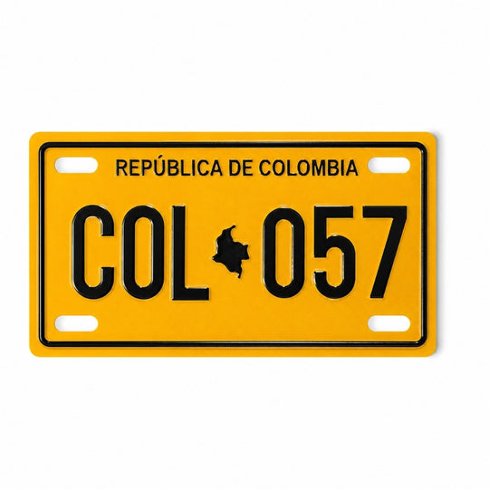 Colombian License Plate Magnet  Mini Fridge Magnet | Republica de Colombia Souvenir