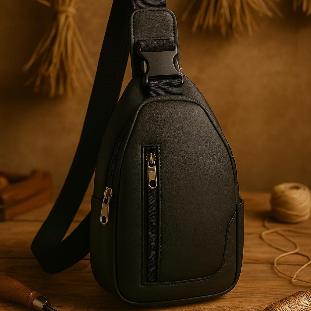 Handmade Leather Crossbody Bag – Vintage Men&