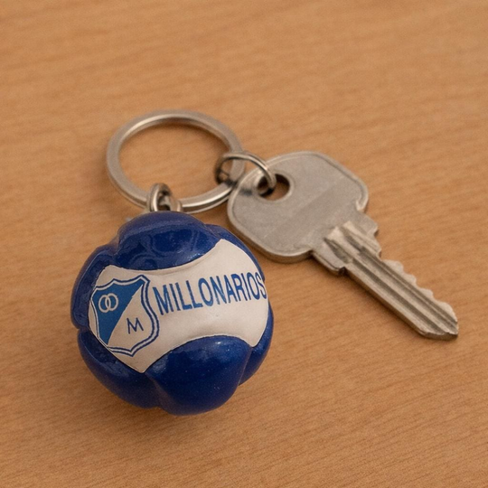 Millonarios Soccer Ball Keychain