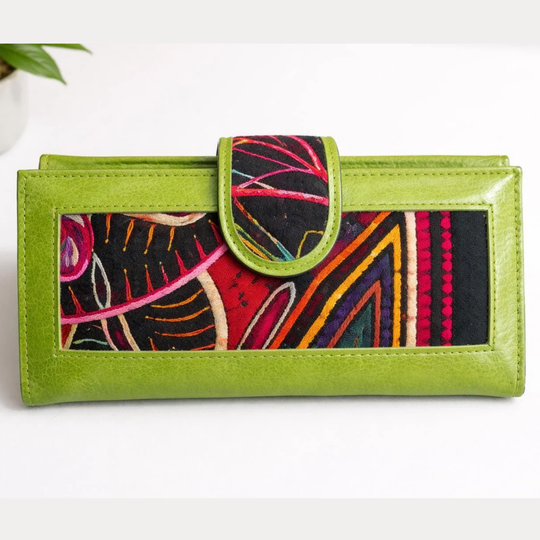 Handmade Leather Mola Wallet for Women