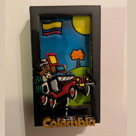 Handmade 3D Colombian Fridge Magnet – Folk Art Kitchen Decor