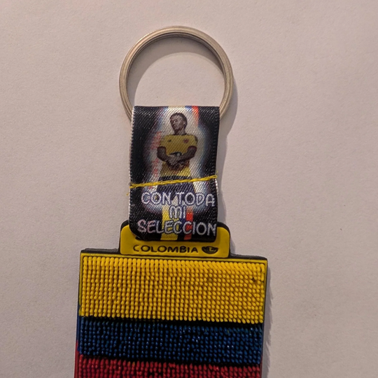 Colombian Flag Keychain – Rubber Souvenir with National Soccer Team Design