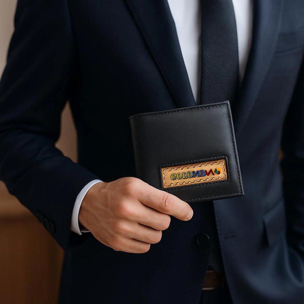 Colombian Leather Wallet for Men | Handmade Bifold | Unique Travel Souvenir | Artisan Gift for Him