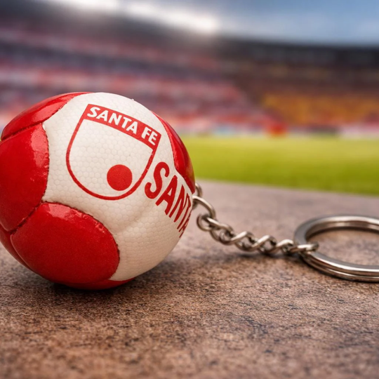 Santa Fe Soccer Ball Keychain Handmade