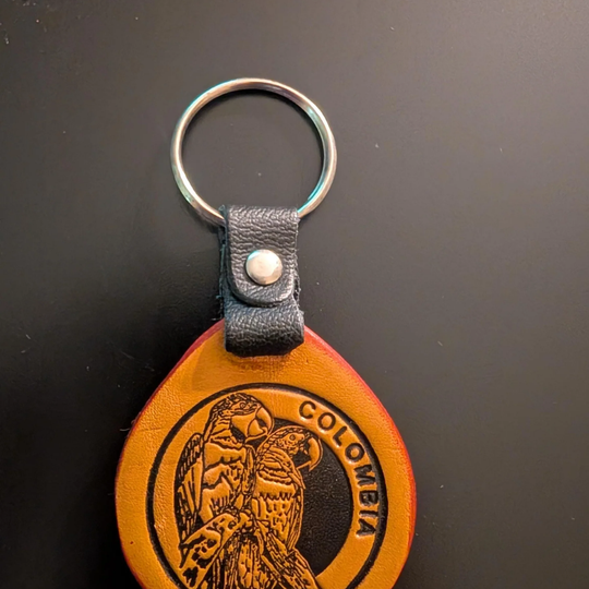 Colombia Map – Leather Keychain