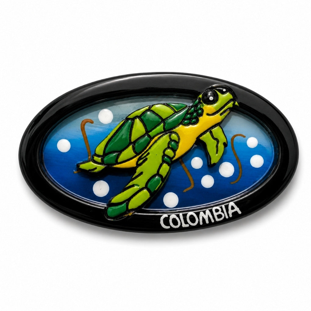 3D Colombian Refrigerator Magnet | Handmade Wood Fridge Decor Co024