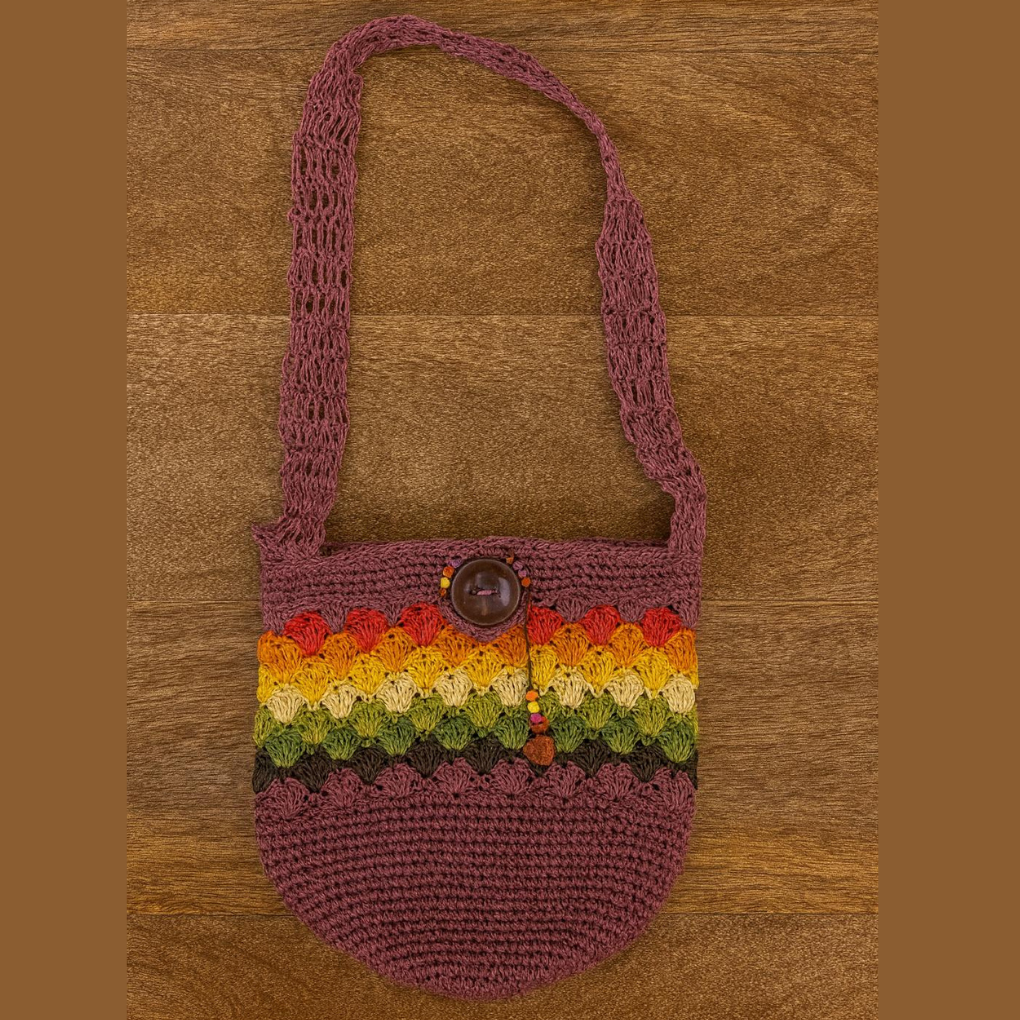 Handmade Colombian Fique Crossbody Bag | Natural Fiber Artisan Shoulder Purse