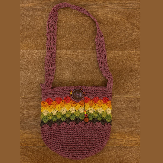 Handmade Colombian Fique Crossbody Bag | Natural Fiber Artisan Shoulder Purse