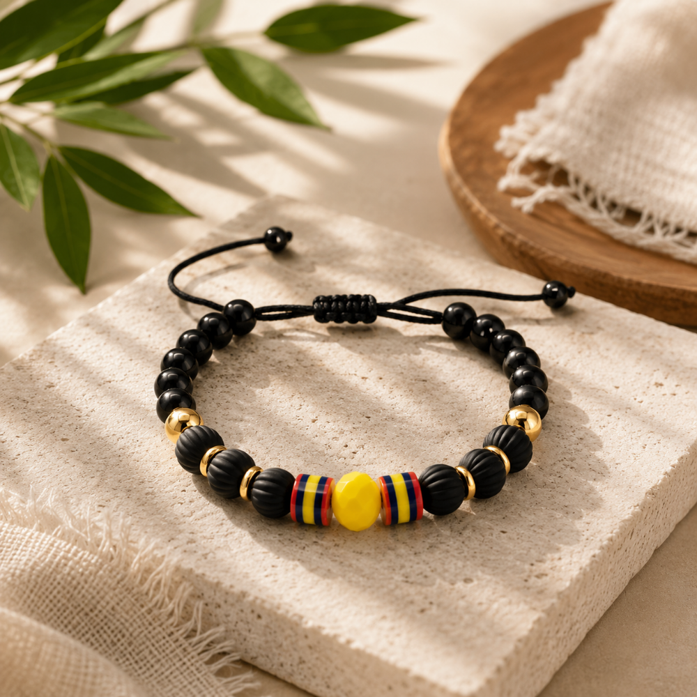 Handmade Colombian Beaded Bracelet | Premium Adjustable Bracelet | Colombia Flag Artisan Jewelry
