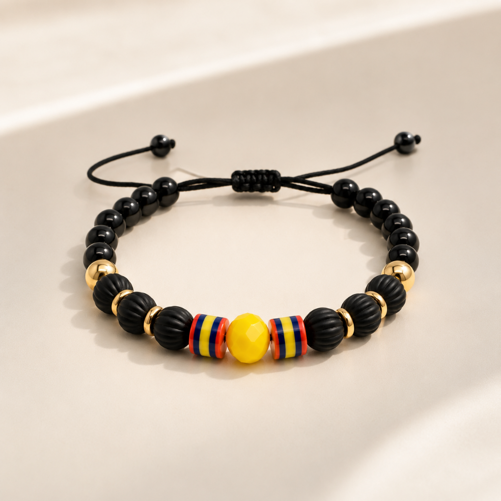 Handmade Colombian Beaded Bracelet | Premium Adjustable Bracelet | Colombia Flag Artisan Jewelry