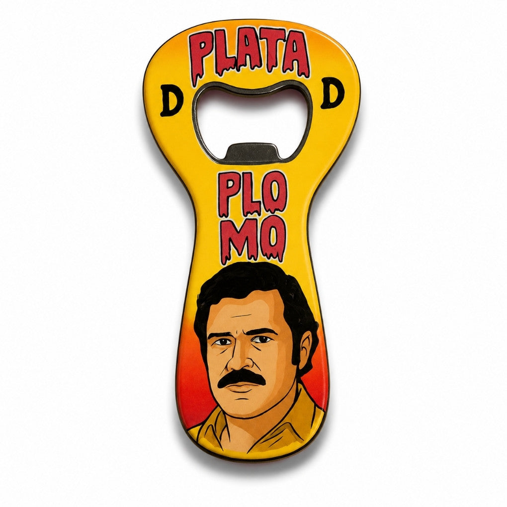 Handmade Pablo Escobar Art Bottle Opener – Colombian Bar Decor