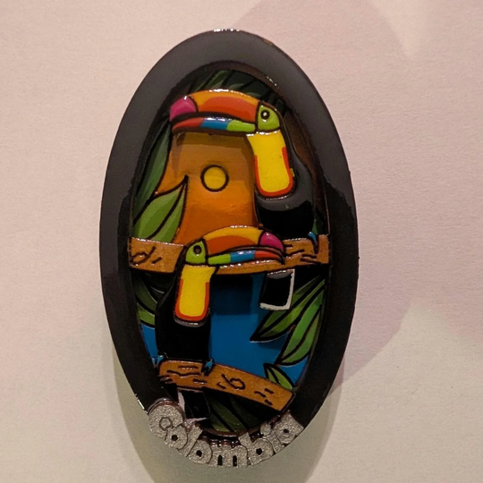 3D Colombian Refrigerator Magnet | Handmade Wood Fridge Decor Co025