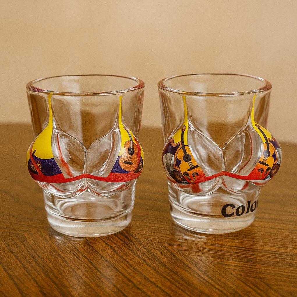 I Love Colombia Shot Glass – Aguardiente Cup, Latin Barware