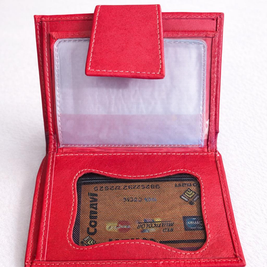 Handmade Leather Mola Bifold Wallet – Medium Women’s Artisan Purse