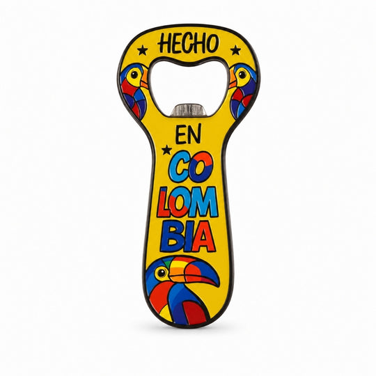 Handmade Colombian Bottle Opener Magnet – Folk Art Souvenir
