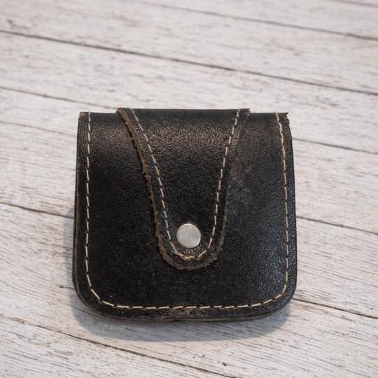 Handmade Colombian Leather Coin Pouch | Rustic Belt Wallet for Men