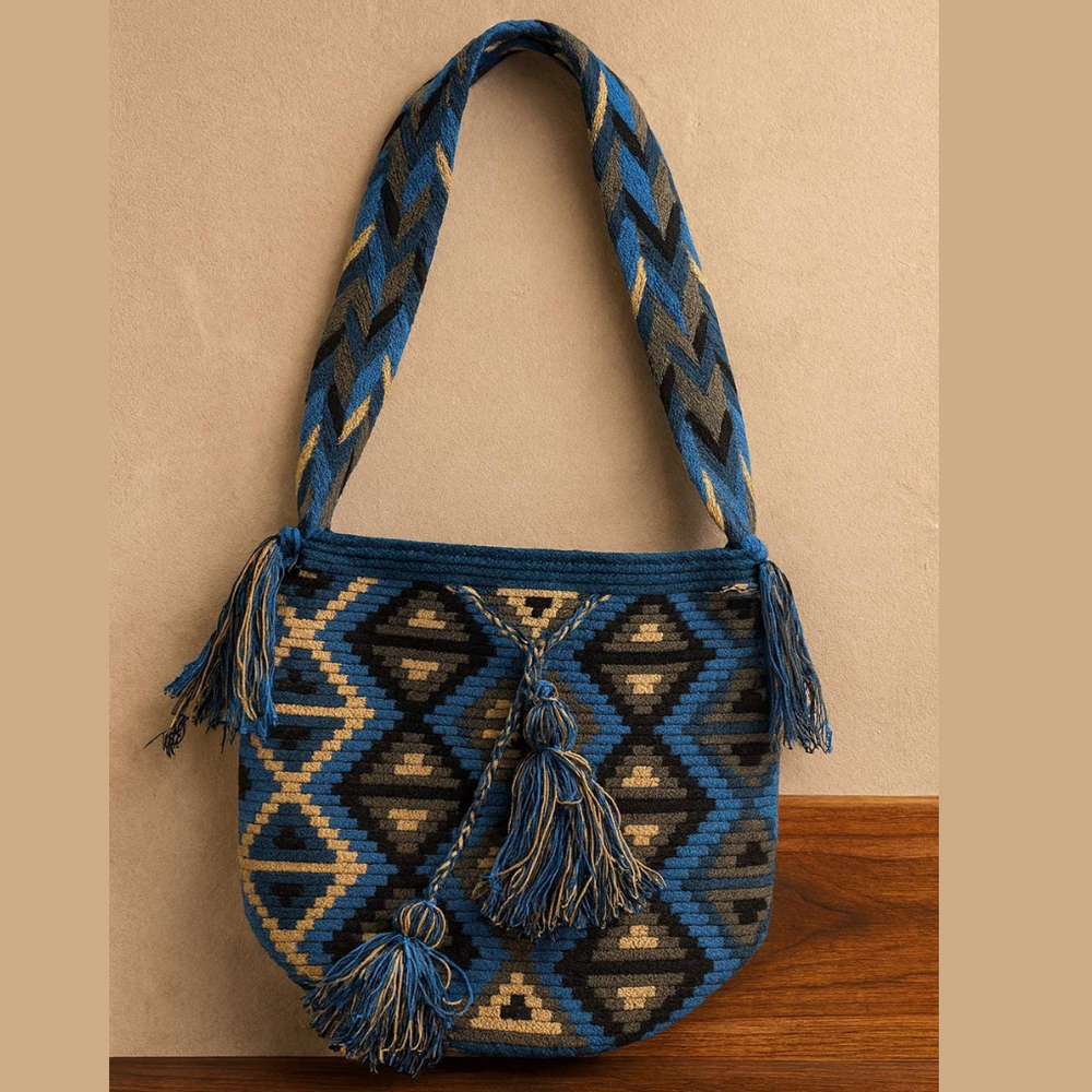 Wayuu Mochila Bag – Handmade Colombian Crossbody Purse, Ethical Boho Style