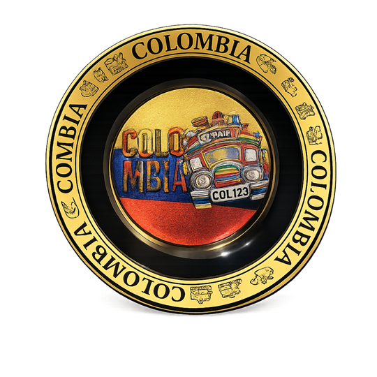 Handmade Colombian Cultural Porcelain Plate  | Traditional Home Decor Souvenir
