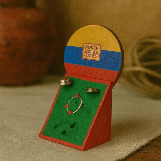 Mini Colombian Tejo Game – Handmade Folk Art Desk Decor