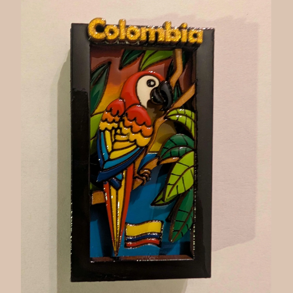 Handmade 3D Colombian Fridge Magnet – Folk Art Kitchen Decor