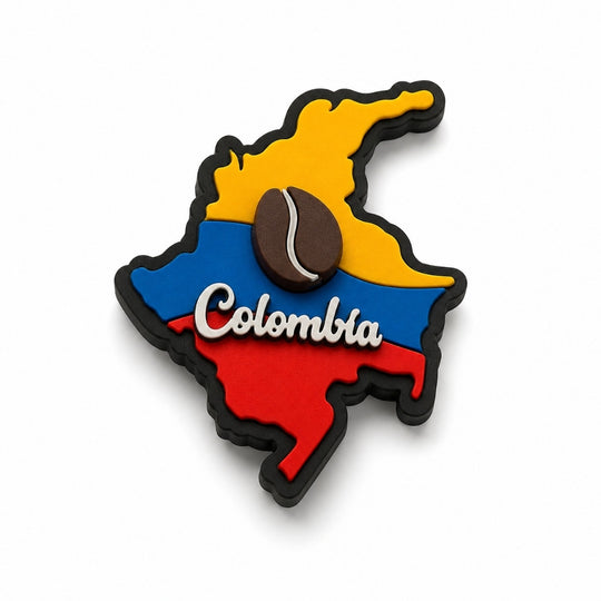 Handmade Colombia Map Fridge Magnet – Colombian Cultural Icon Collection