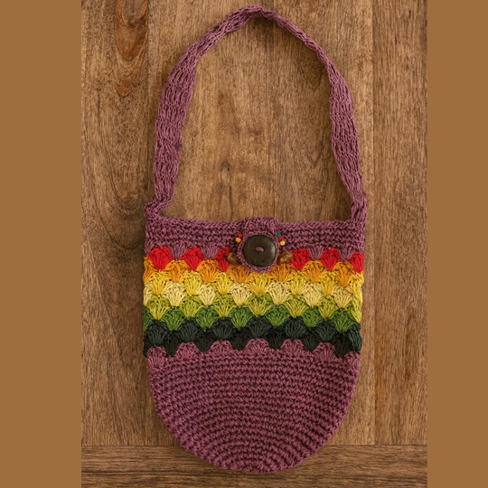Handmade Colombian Fique Crossbody Bag | Natural Fiber Artisan Shoulder Purse