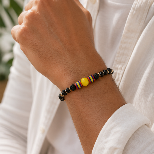 Handmade Colombian Beaded Bracelet | Premium Adjustable Bracelet | Colombia Flag Artisan Jewelry