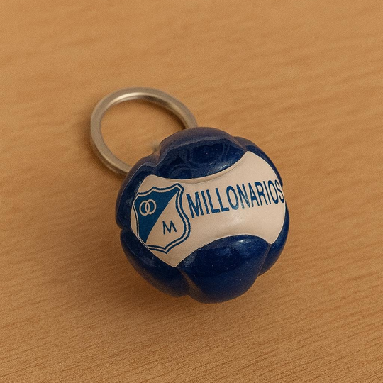 Millonarios Soccer Ball Keychain
