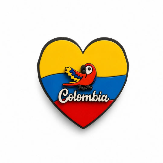 Handmade Colombia Heart Fridge Magnet | Colombian Souvenir Gift
